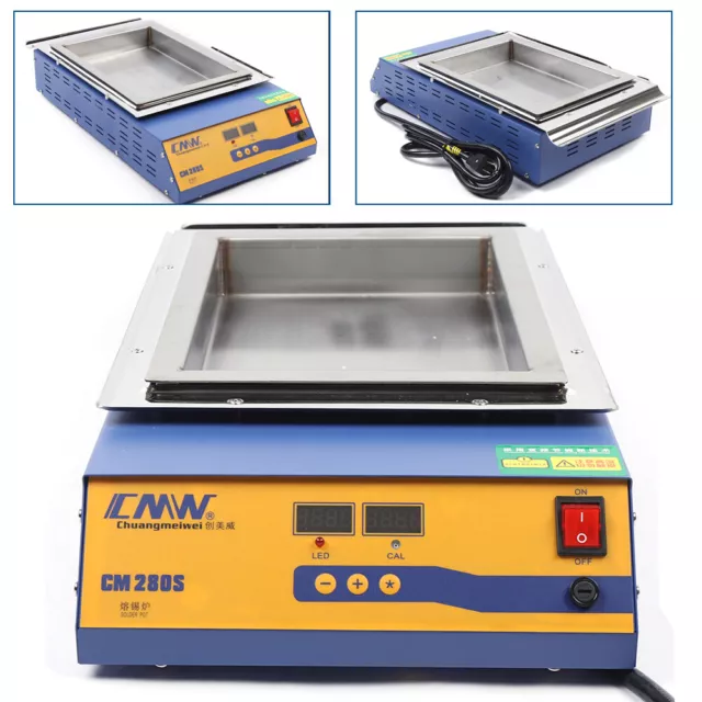 Solder Pot Titanium Melting Soldering Tin Furnace PID Control Desoldering 2000W