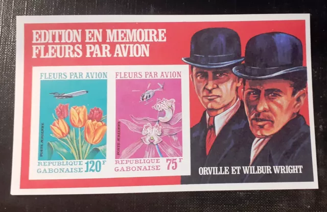 Gabun 1970 Orchideen und Gebrüder Wright