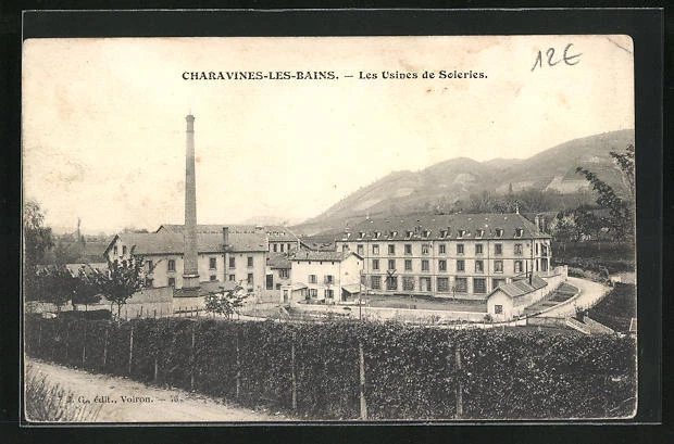 CPA Charavines-les-Bains, Les Usines de Soieries 1905