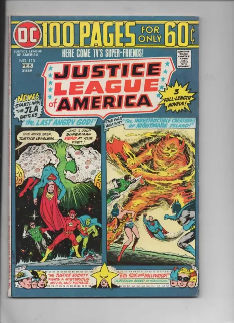 Justice League of America #115  96-page giant  DC  1975 VG/Fine^ "