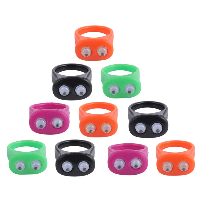 20 piezas anillo colorido anillo para dedos para niñas niños pequeños