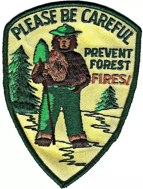 ⫸ Official SMOKEY BEAR PLEASE BE CAREFUL Embroidered Patch Friends Wildland -New