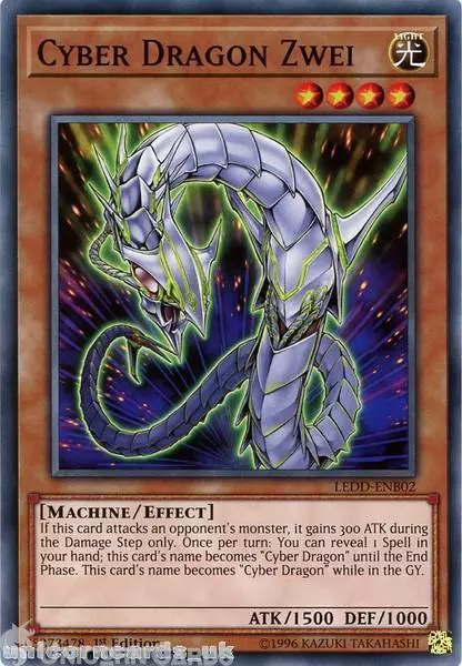 LEDD-ENB02 Cyber Dragon Zwei 1st Edition Mint YuGiOh Card