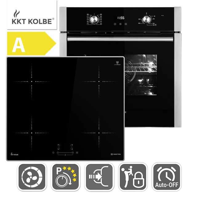 Cuisinière: 60cm Four encastrable EB8005ED + 59cm Plaque Induction IND5900BAL