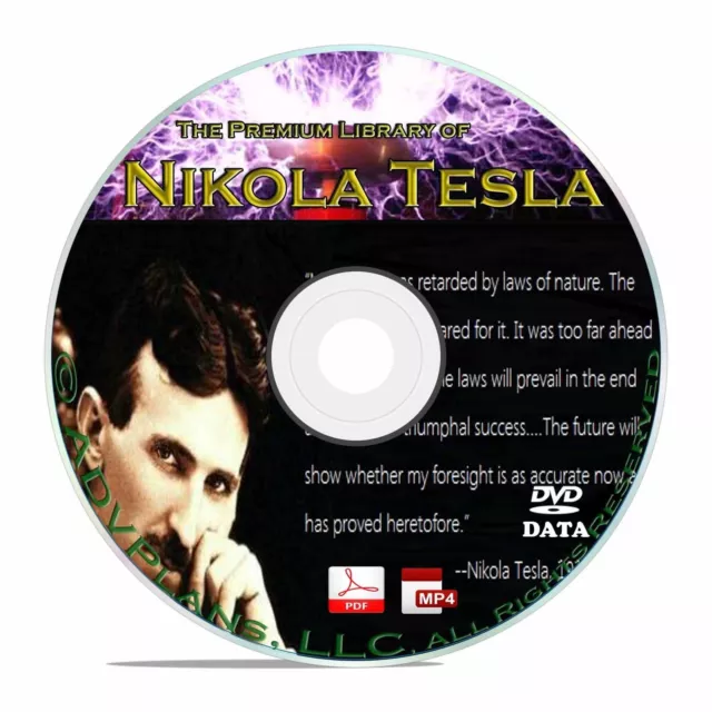 Nikola Tesla, 325+ Books Articles How to Build a Coil, Patents Weapon CD DVD B67