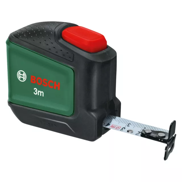 Bosch Tape Measure 3m, Auto Lock, 19mm Width, Nylon-Coated, Metal Belt Clip 3