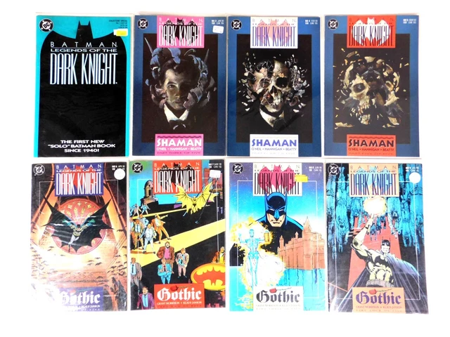 Lot of 8 Batman Comic Books - Legends of the Dark Knight - Copper Age DC Comics