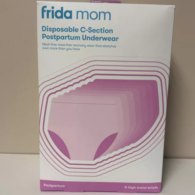 8 Pack Frida Mom Women's Disposable C-Section Postpartum Underwear