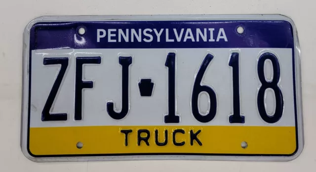 PENNSYLVANIA Truck License Plate 🔥FREE SHIPPING🔥 ~ ZFG 1618