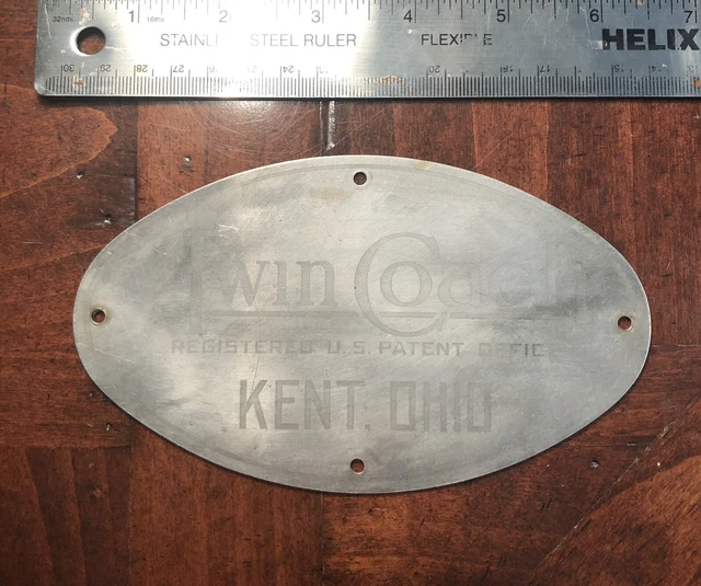 RARE VINTAGE TWIN COACH bus emblem, Kent Ohio LK 49.50 PicClick