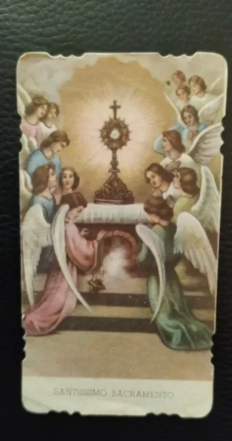 Antico Santino   Holy Card   Santissimo Sacramento