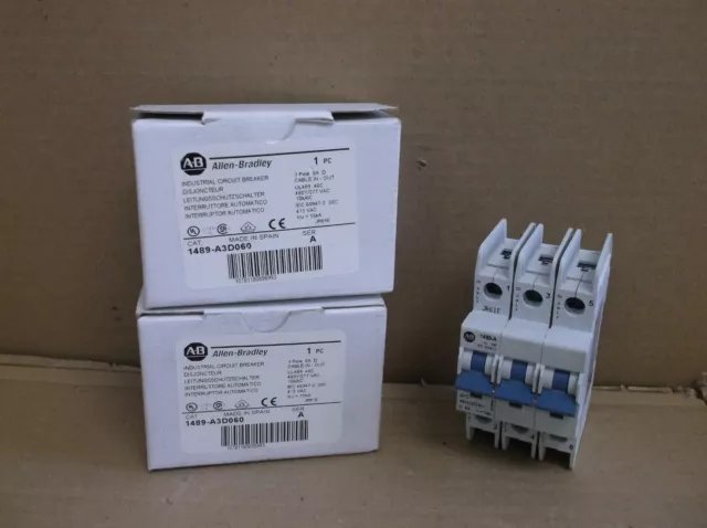 1489-A3D060 A Allen Bradley Neuf en Boîte 6A Disjoncteur Protecteur 1489A3D060