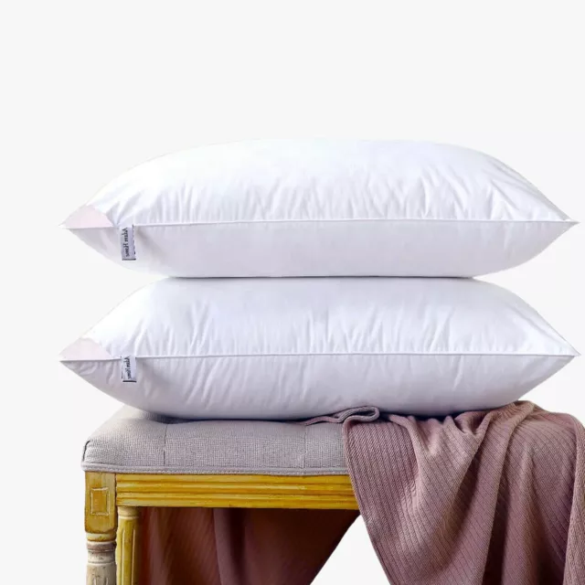 Duck Feather & Down Pillows Pillow Extra Filled Hotel Quality Pack Of 2