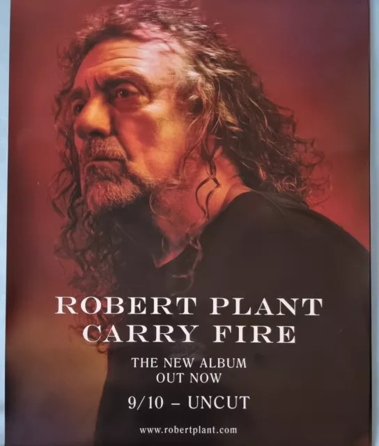 Robert Plant Carry Fire Original Promo Poster 76cm x 50cm rare