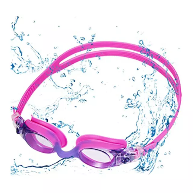 Swimming Glasses Pink Anti-Fog Waterproof Kids Adjustable UV Swim Goggles AU