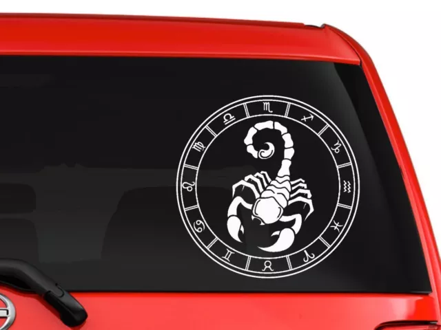 Scorpio The Zodiac sign, the scorpion Greek Roman astronomy, astrology car decal