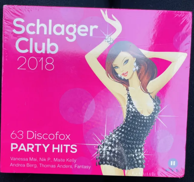 Schlager Club 2018 (63 Discofox Party Hits-Best Of Digipak) 3 Cd Neuf