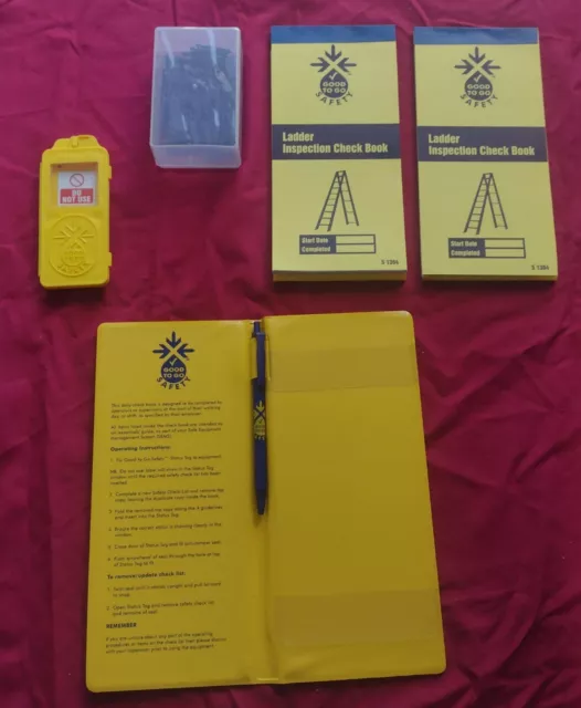 Good 2 Go ladder Inspection Record Check Books Tags Kits Weekly Daily