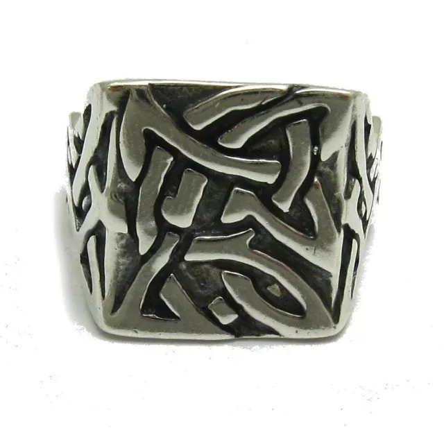 GENUINE SOLID STERLING Silver Celtic Men's Ring 925 Hallmarked Handmade ...