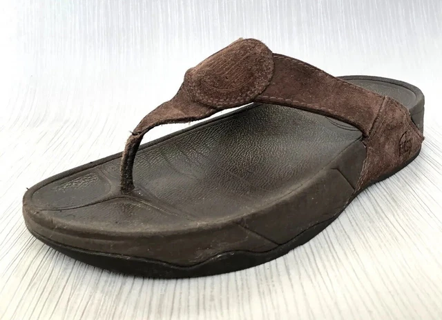 Fitflop Sandals Size Uk 6 Woman Brown Leather Suede RRP £100
