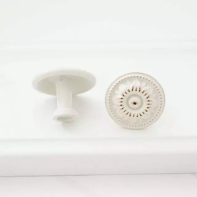 White Chic French style Drop Bail Pull Dresser Handle Drawer Knob Cabinet Handle 3