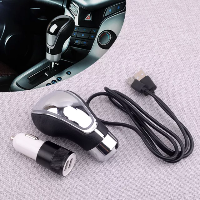 Car Auto Gear Shift Knob LED Light Touch Activated USB Charger