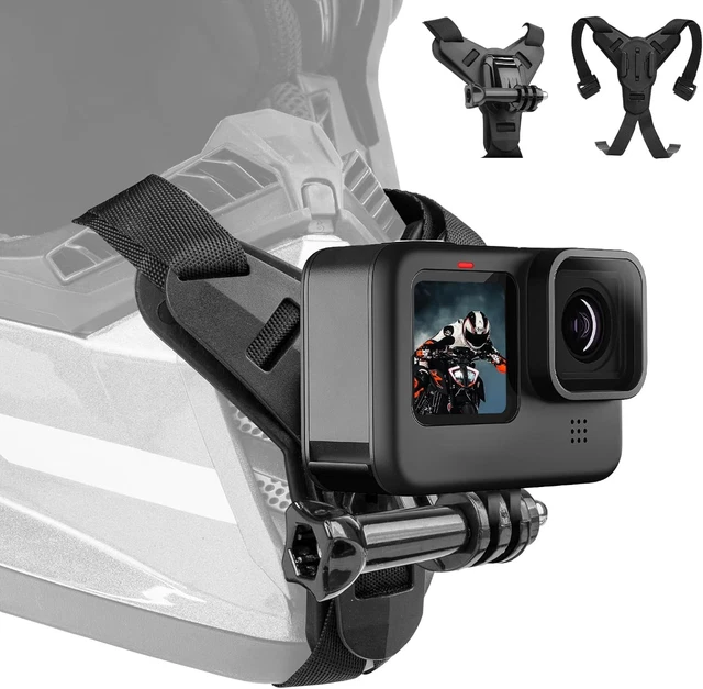 Supporto Action Cam Per Casco Moto - Kit 4 Pezzi Con Adattatore Per Riprese In Movimento - Foto 13