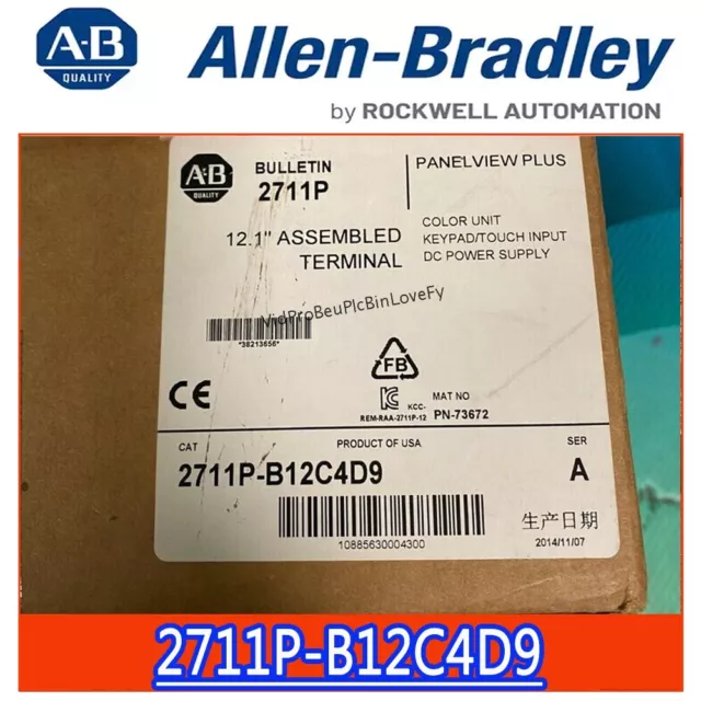 Allen Bradley 2711P-B12C4D9 Touch Screen Brand New Seal stock Free shipping