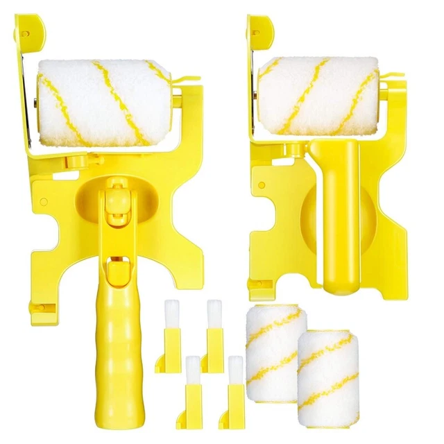 2 Pieces Professional Paint Roller Replacement Paint Edger with Brush Tool  M8H1