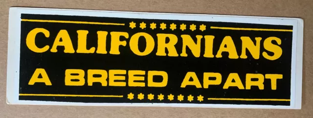 Vintage 80s Californians Bumper Sticker Unused California Native Cali 1980s Vtg