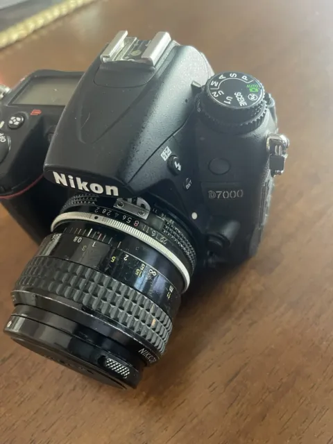 Nikon D D7000 16.2 MP Digital SLR Camera Shutter#21034 With Nikkor 35mm 1:2 Lens