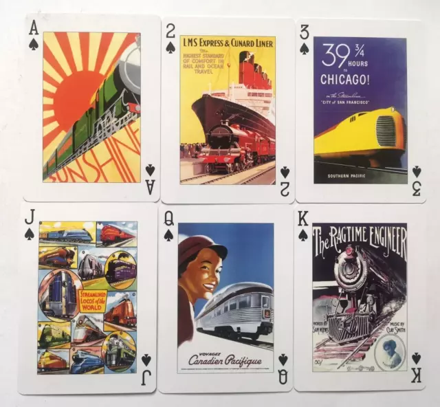 Playing Cards Railway Posters Non Standard Wide 52 & 1J & 2H Uk Free Post 2008