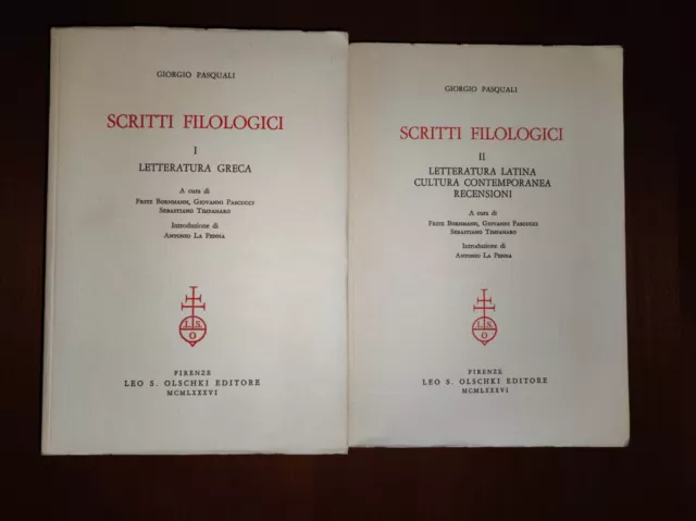 Giorgio Pasquali - Scritti filologici