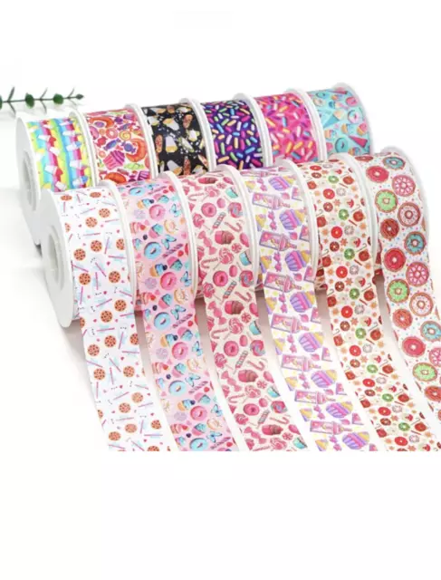 Multi-Color, Printed Ribbon for Wreath Craft, Packing , Gift Wrapping, DIY Craft