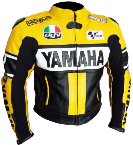 YAMAHA Veste en Cuir de Moto Veste en Cuir de Motard Veste Motard en Cuir 48,56