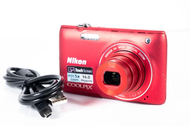 Nikon Coolpix S4150 – Appareil Photo Compact 14 MP – Zoom 5x – Rouge – Occasion