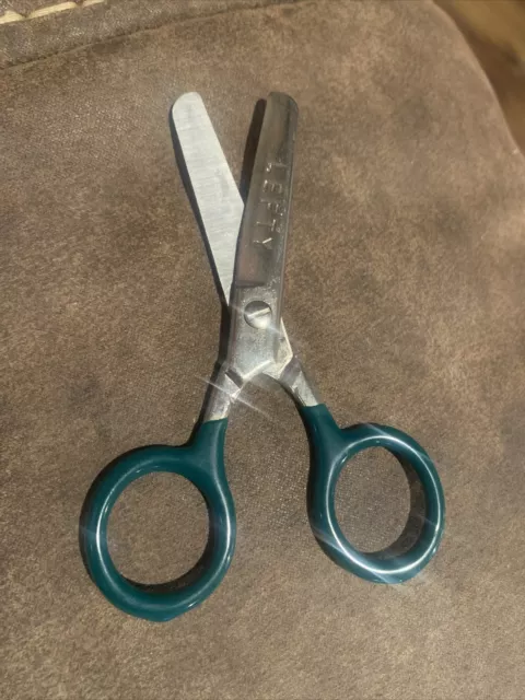 Vintage Lefty Scissors USA Kleencut Steel 4 inch Blunt Tip Left Preschool  Child