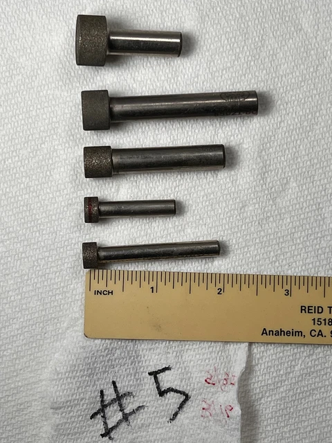 mandrel shank mounted Points arbor CBN wheel ID grinding Jig Grinding. 5 Pcs
