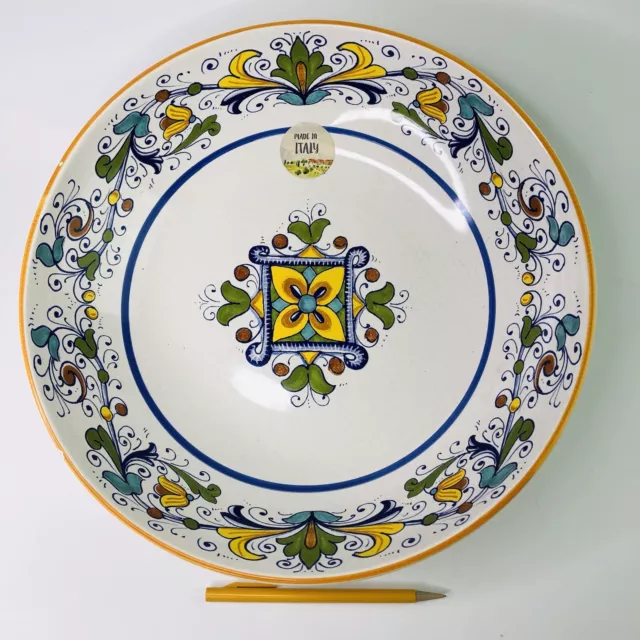 NOVA DERUTA Italian Ceramic 13" Large Serving Bowl Hand Painted Pasta Salad Bowl