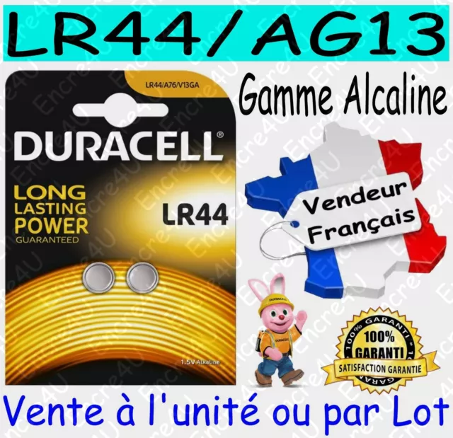 Piles bouton AG13 LR44 DURACELL - Vente aussi CR2032 CR2025 CR2016 CR2430 CR2450