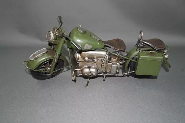 Blechmodell   Militär Motorrad  Blech Spielzeug 36 cm WK 2