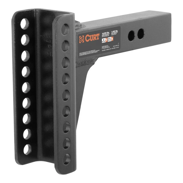 Curt Replacement 2" Adjustable Channel Mount Shank 14000 lbs. x 45910