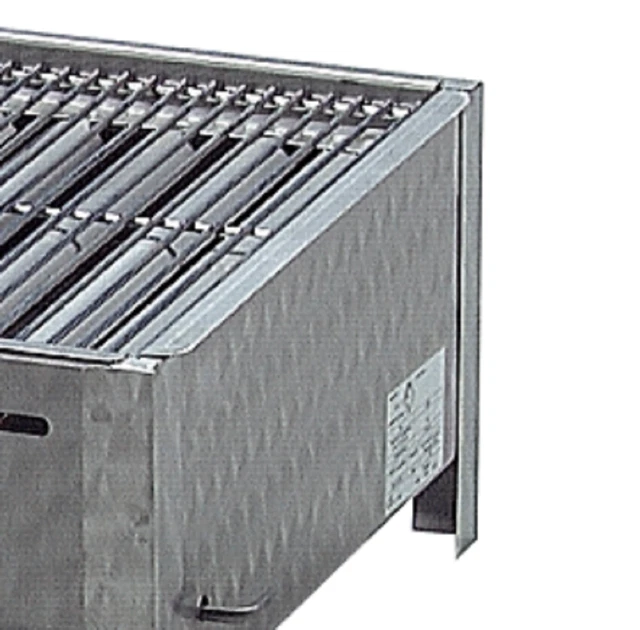 Edelstahl Gastrobräter, Gasgrill 4 flammig mit Rost und Pfanne, 81 x 53 x 27 cm 4