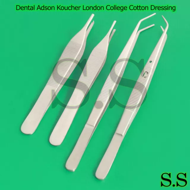 Dental Adson Koucher London College Cotton Dressing Locking Tweezers Lab Tools