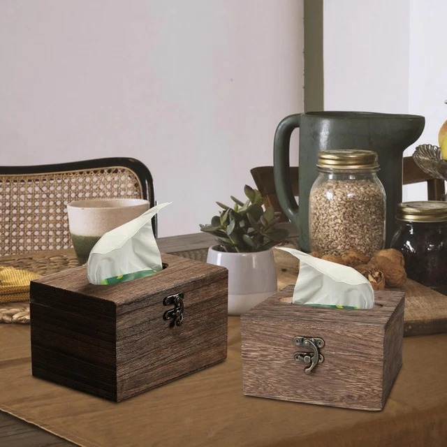 Dispenser Fazzoletti In Bamb&ugrave; - Scatola Portafazzoletti 25x13x7cm, Design Naturale