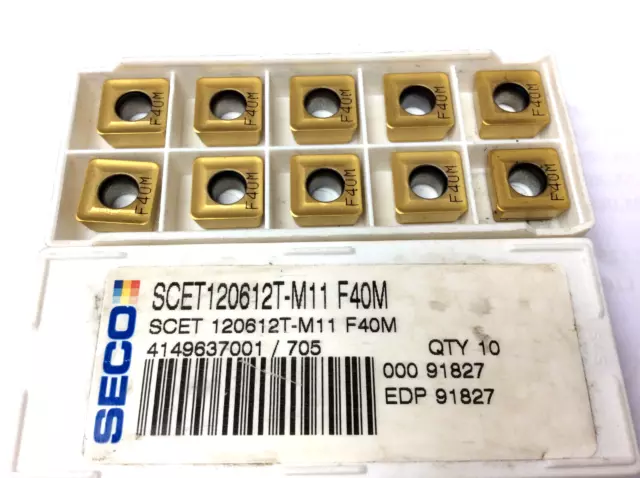 10 x  SECO Wendeplatten SCET 120612T-M11 F40M NEU! Mit Rechnung!