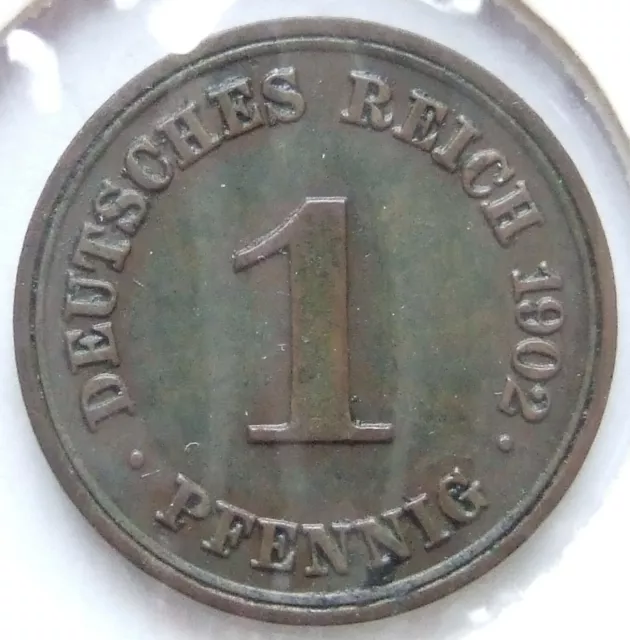 Münze Deutsches Reich Kaiserreich 1 Pfennig 1902 E in Sehr schön