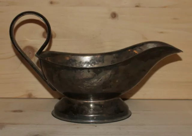 Antique German Gebruder hepp exclusiv silver plated creamer gravy boat