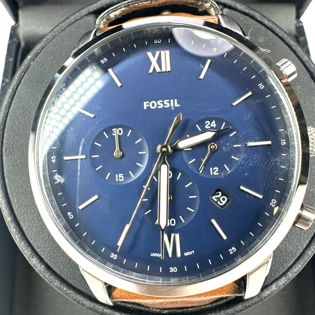 FOSSIL NEUTRA CHRONOGRAPH Quartz Blue Dial Men's Watch FS5453 W ...