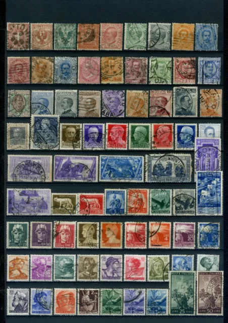 Timbres de collection d'Italie - 153 timbres - Tous différents - 2 scans